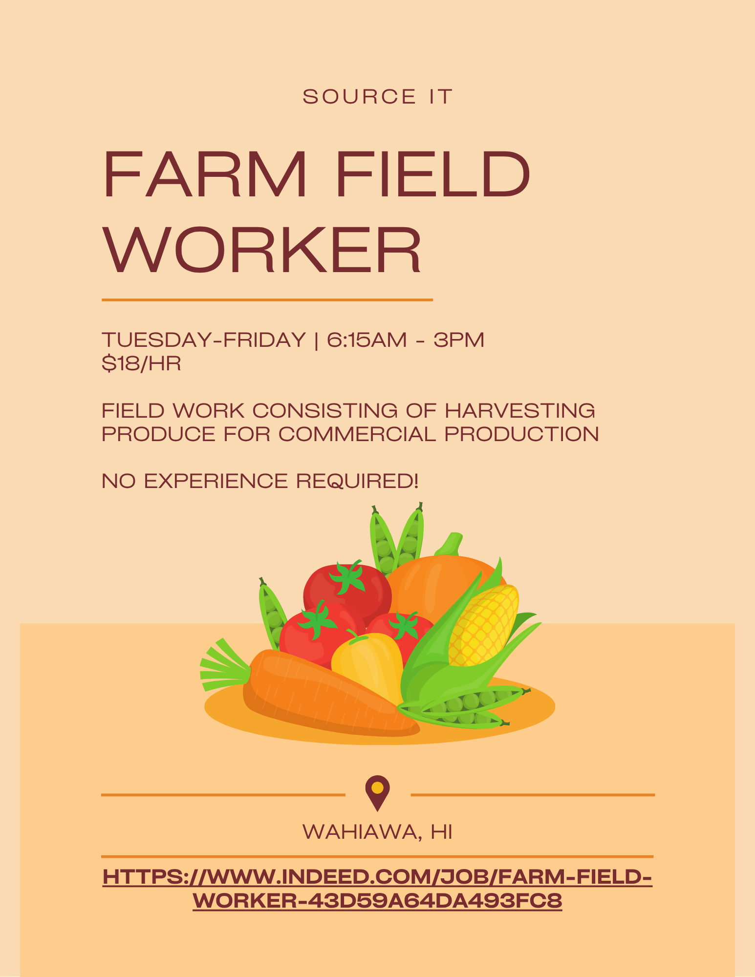 Farm Field Worker Job Listing